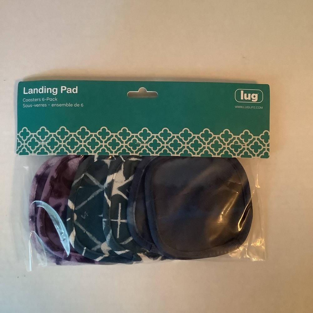 Lug Landing Pad Tie Dye Set Of 6 Coasters New